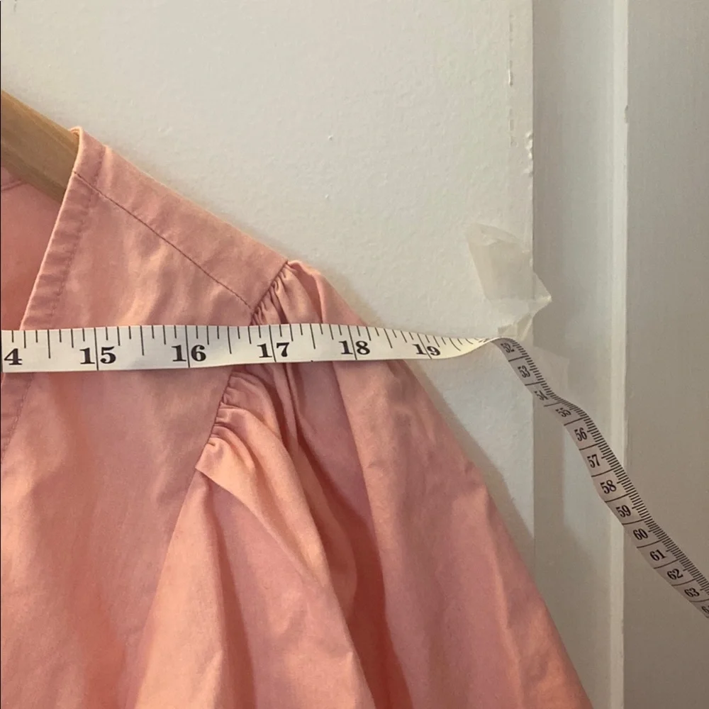 Abercrombie & Fitch Pink Puff Sleeve Tie-Front Blouse - Picture 3 of 3